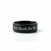 8mm Polished Black Tungsten Men's Wedding Band-Black Diamonds New York