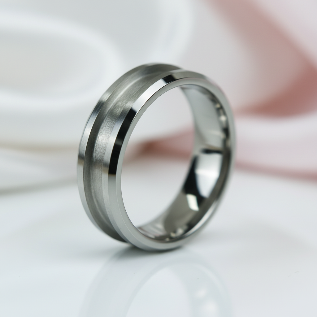 8mm Blank Inlay Tungsten Ring Band-Black Diamonds New York