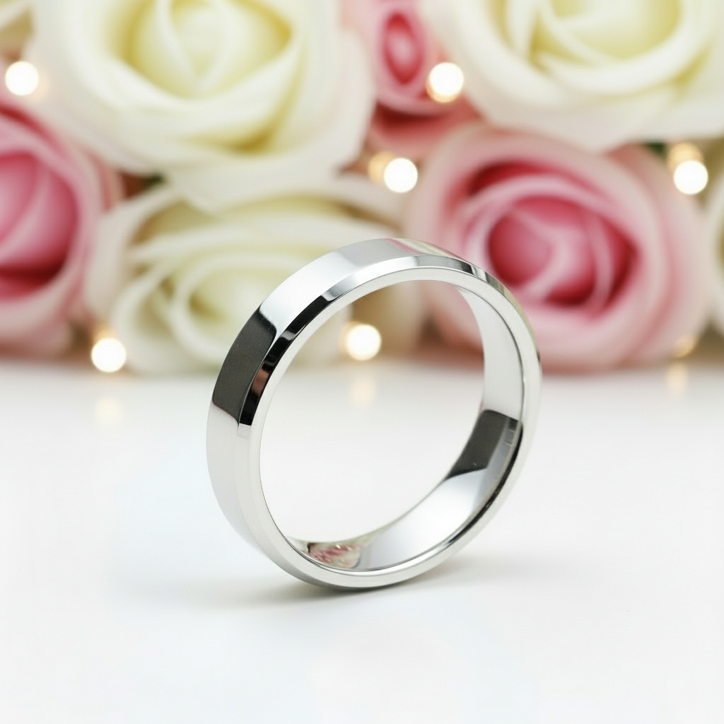 8mm Classic Couple Tungsten Wedding Band-Black Diamonds New York