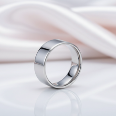 8mm Classic Stainless Steel Flat Wedding Band