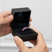 8mm Dome Black Tungsten Wedding Band with String & Abalone Inlay-Black Diamonds New York