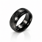 8mm Engraved Men's Wedding Band