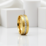 8mm Half Eternity Diamond Hammered Wedding Band-Black Diamonds New York