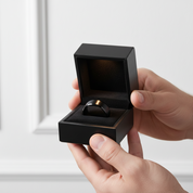 8mm Men's Classic Black Stainless Steel Wedding Band-Black Diamonds New York