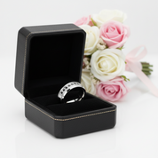 8mm Men's Tungsten Carbide Wedding Band With Black Diamond-Black Diamonds New York