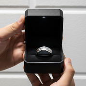 8mm Tungsten Carbide Men's Wedding Band-Black Diamonds New York