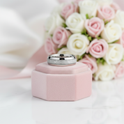 8mm Men's Wedding Band with Meteorite Inlay-Black Diamonds New York