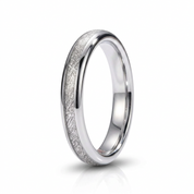 8mm Meteorite Tungsten Carbide Wedding Band-Black Diamonds New York