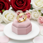 8mm Tungsten Carbide Frosted Men's Wedding Band-Black Diamonds New York