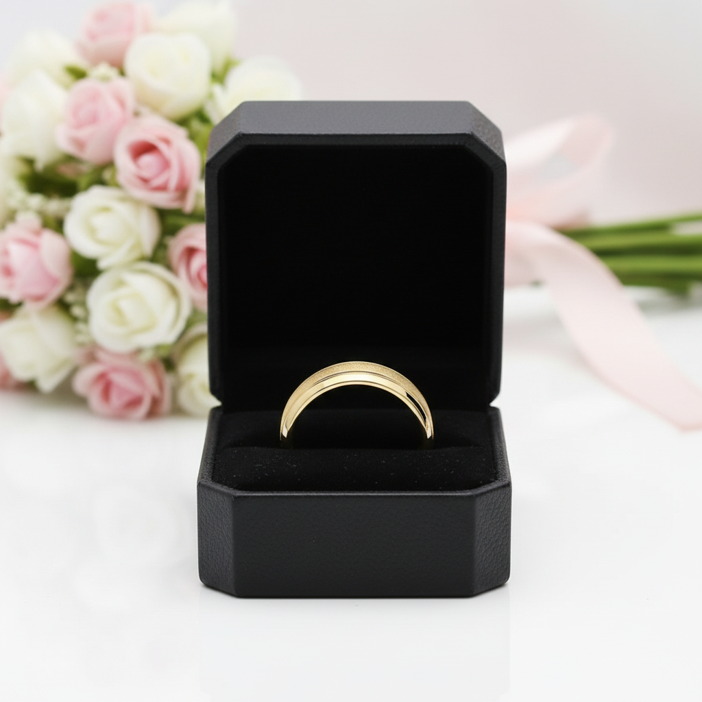 8mm Tungsten Carbide Frosted Men's Wedding Band-Black Diamonds New York