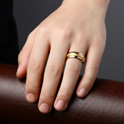 8mm Tungsten Carbide Frosted Men's Wedding Band-Black Diamonds New York