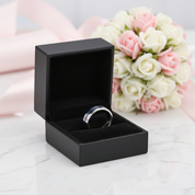 8mm Tungsten Carbide Thin Blue Line Men's Wedding Band-Black Diamonds New York