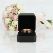 8mm Wooden Inlay & Black Surface Tungsten Carbide Ring-Black Diamonds New York