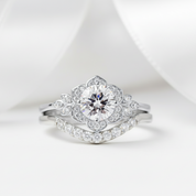 925 Sterling Silver 0.7ct Diamond Stacking Diamond Ring Set-Black Diamonds New York