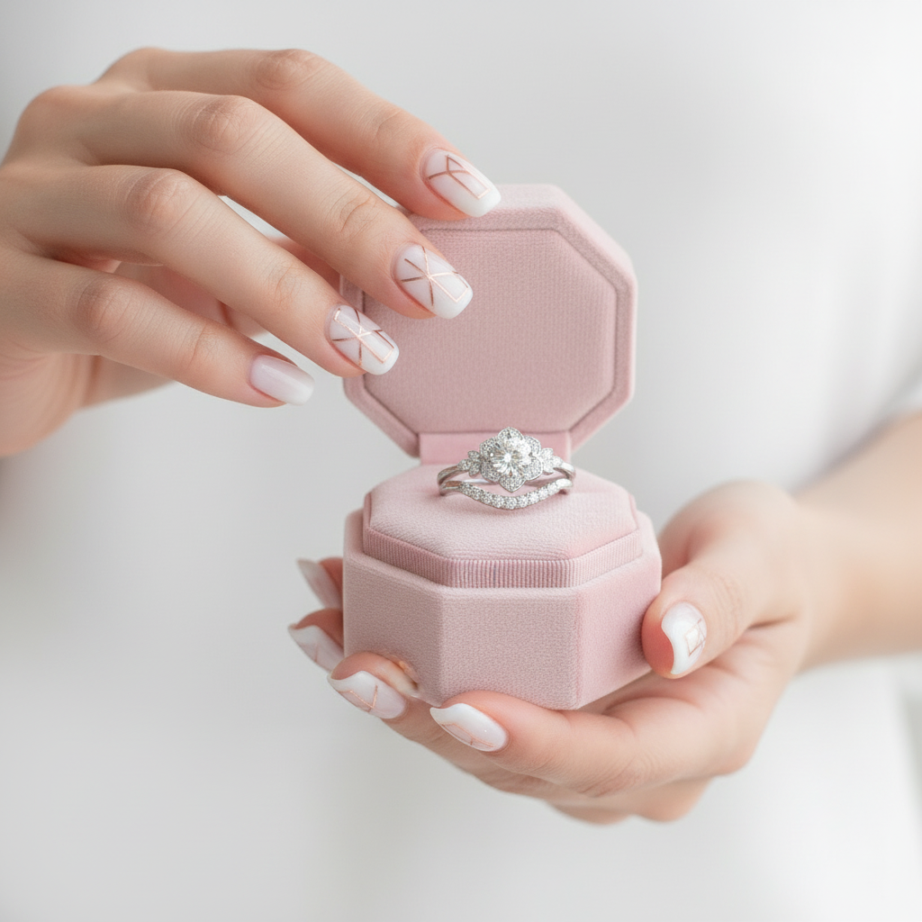 925 Sterling Silver 0.7ct Diamond Stacking Diamond Ring Set-Black Diamonds New York