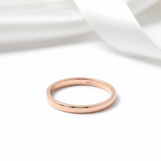 925 Sterling Silver Rose Gold Wedding Band-Black Diamonds New York