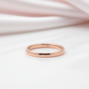 925 Sterling Silver Rose Gold Wedding Band-Black Diamonds New York