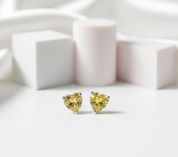 VIP JJ 6.0ct Heart Cut 18k Yellow Gold Yellow Moissanite Engagement Ring (Aftersale Service)-Black Diamonds New York