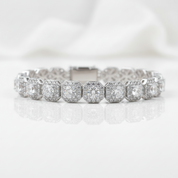 9mm Square Hip Hop Diamond Option Bracelet-Black Diamonds New York