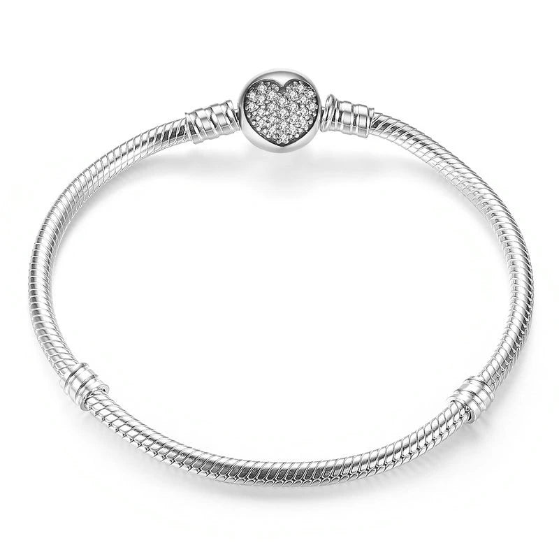 Trendy Round Charms Bangle Bracelet-Black Diamonds New York