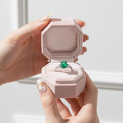 Adjustable 1.5 Carat Green Emerald Ring-Black Diamonds New York