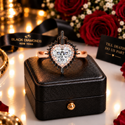 Against All Odds- Heart Shape Diamond Option Gothic Engagement Ring-Black Diamonds New York