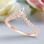 Antique Moss Agate Vintage Art Deco Rose Gold Engagement Ring Set-Black Diamonds New York