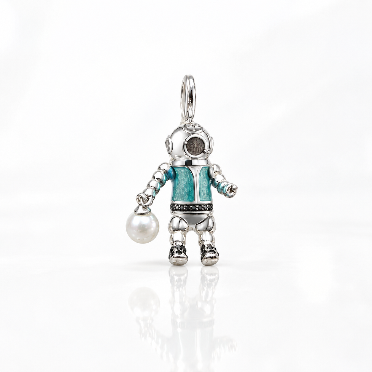 Aqua Diver Alien Pendant-Black Diamonds New York