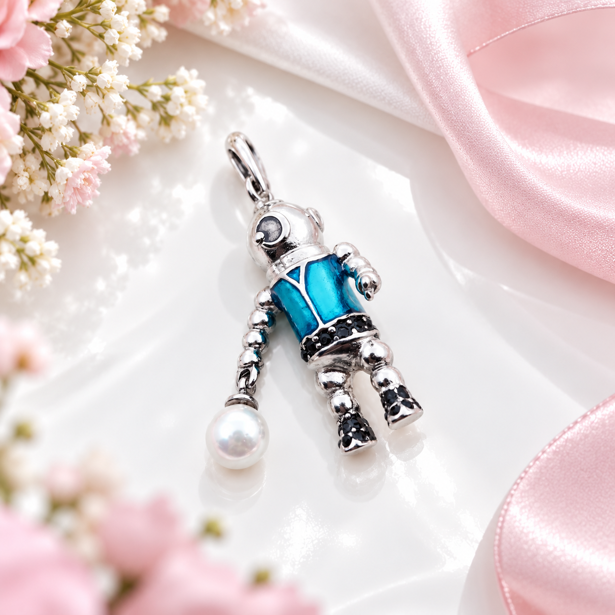 Aqua Diver Alien Pendant-Black Diamonds New York