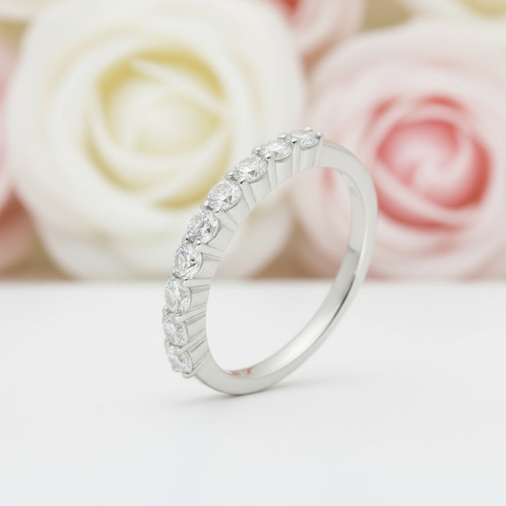 Art Deco Women's Wedding Band-Black Diamonds New York