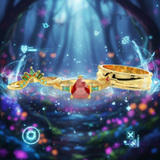 Assasin's Romance (Unisex)- 14k Yellow Gold Video Game Inspired Rings-Black Diamonds New York