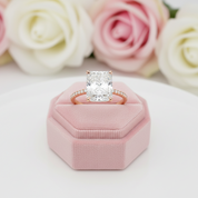 Rose Gold Radiant Cut Diamond Engagement Ring-Black Diamonds New York