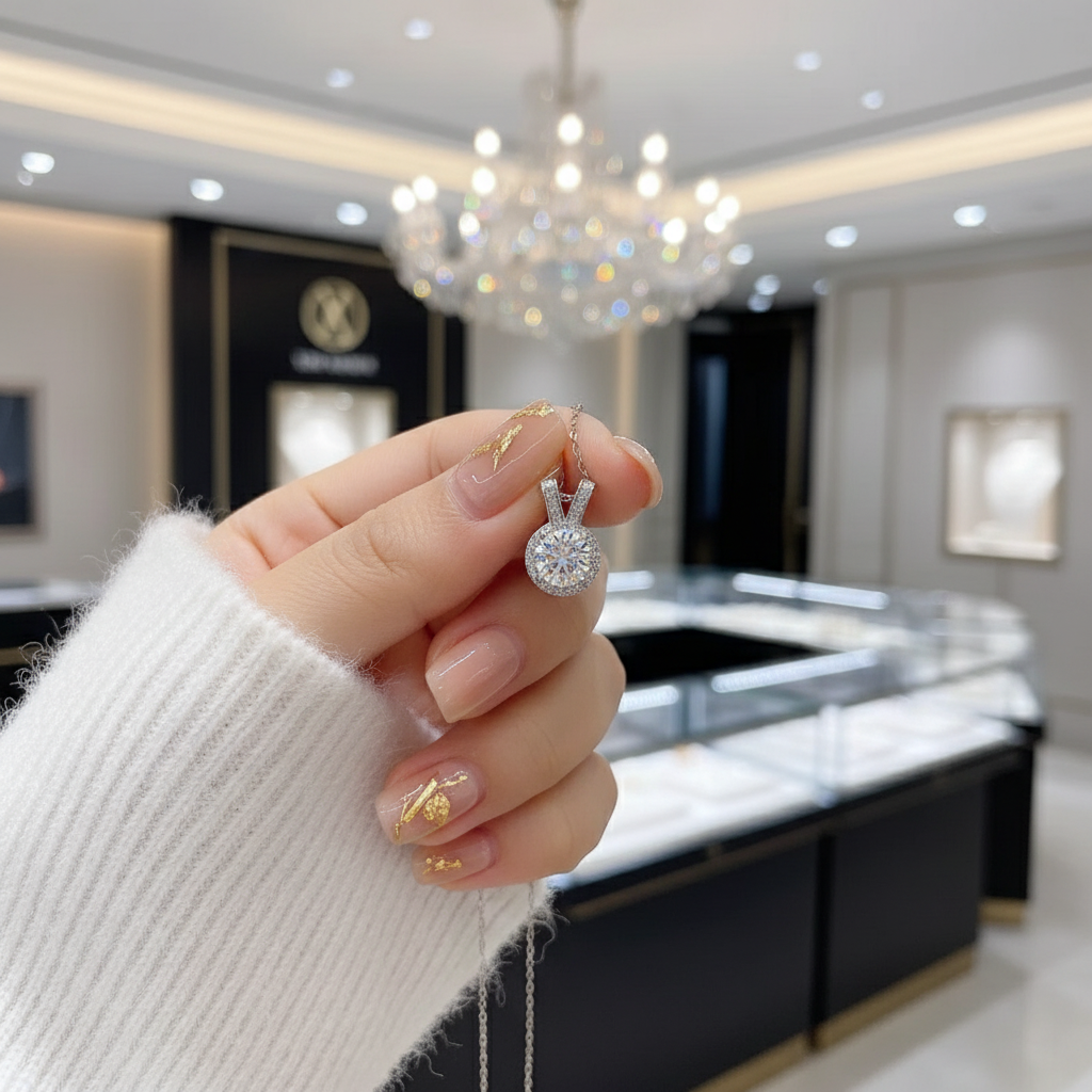 Diamond Rabbit Shape Necklace-Black Diamonds New York