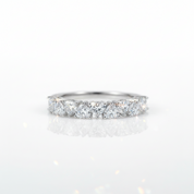 1.0 Ct Heart Cut D Color Diamond Option Wedding Band-Black Diamonds New York