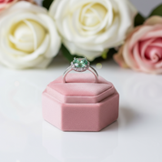 2.0 Ct Round Excellent Cut Green Diamond Engagement Ring-Black Diamonds New York