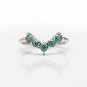 Round Cut Green Diamond Option Wedding Band-Black Diamonds New York