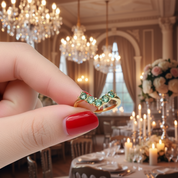 Round Cut Green Diamond Wedding Band-Black Diamonds New York