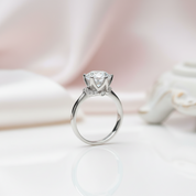 1.0 Ct Round Cut Diamond Option Crown Engagement Ring-Black Diamonds New York