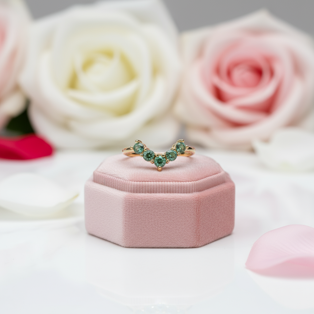 Round Cut Green Diamond Option Wedding Band-Black Diamonds New York