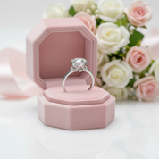 1.0 Ct Round Cut Diamond Option Crown Engagement Ring-Black Diamonds New York