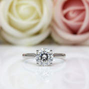 2.0 Ct Round Cut Diamond 4 Claws Engagement Ring-Black Diamonds New York