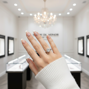 2.0 Ct Round Cut Diamond 4 Claws Engagement Ring-Black Diamonds New York