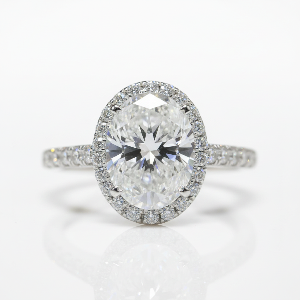 Oval Cut 2.0 Ct Diamond Option Engagement Ring-Black Diamonds New York