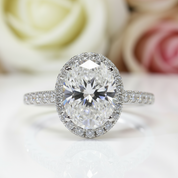 Oval Cut 2.0 Ct Diamond Engagement Ring-Black Diamonds New York