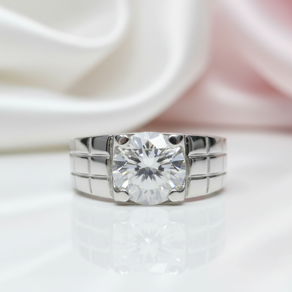 2.0 Ct VVS1 Grade Diamond Option Men's Ring-Black Diamonds New York