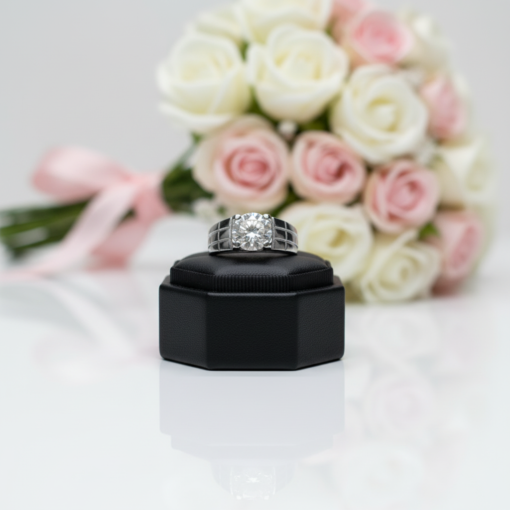 2.0 Ct VVS1 Grade Diamond Option Men's Ring-Black Diamonds New York