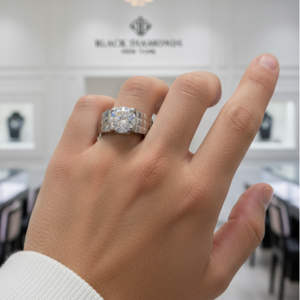 2.0 Ct VVS Grade Diamond Men's Ring-Black Diamonds New York