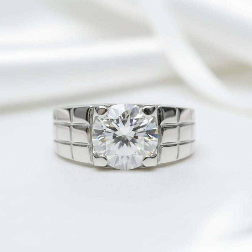 2.0 Ct VVS Grade Diamond Option Men's Ring-Black Diamonds New York