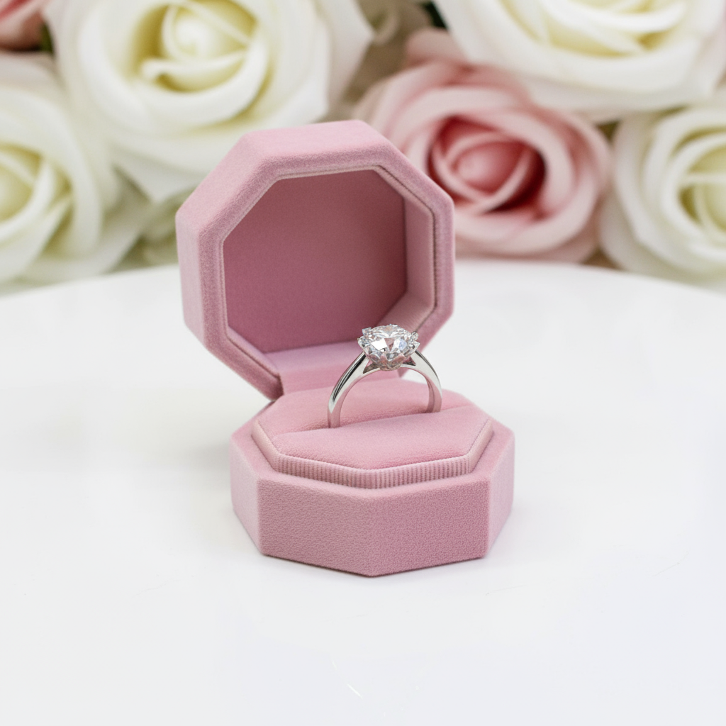 2.0 Ct Round Cut Diamond Snowflake Engagement Ring-Black Diamonds New York