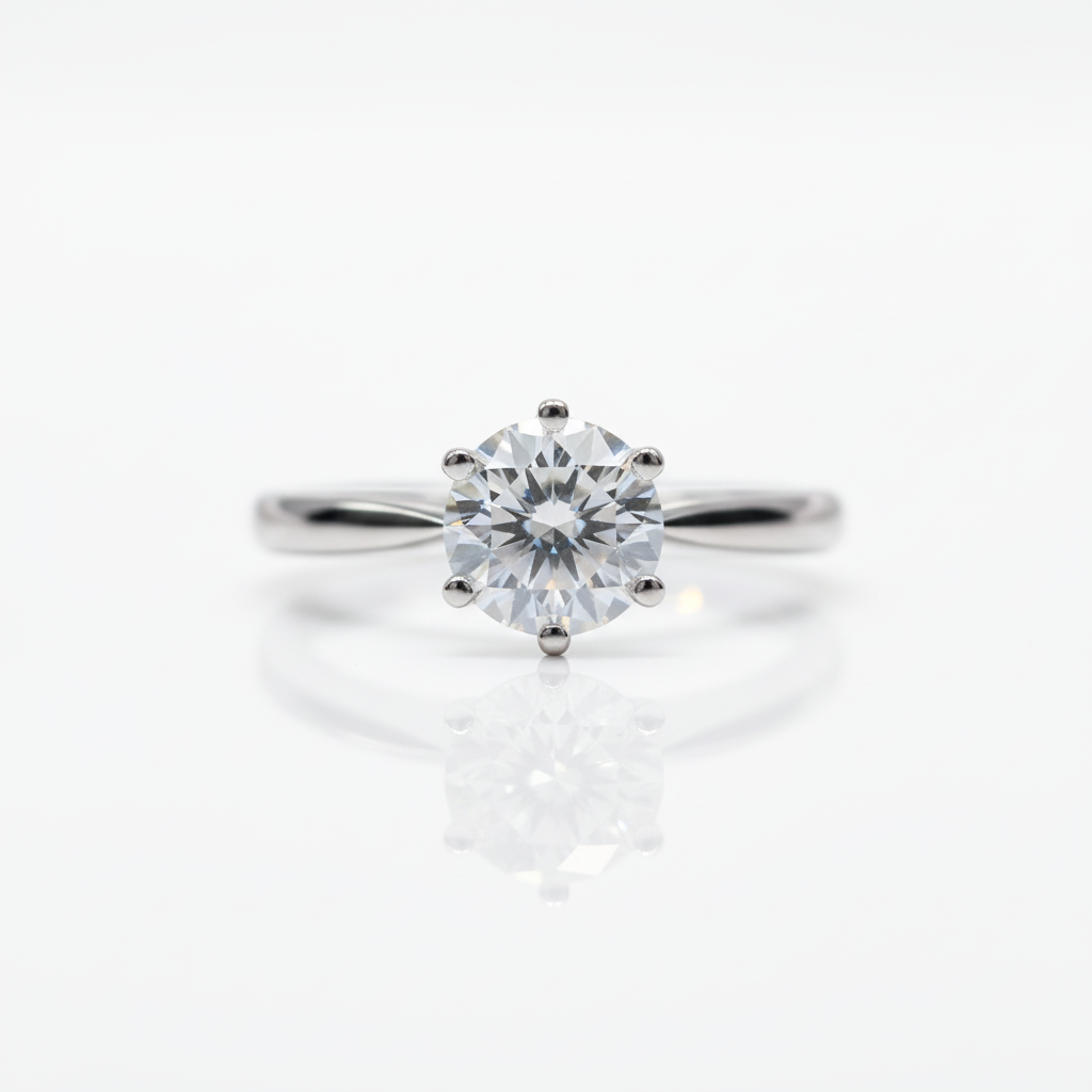 3.0 Ct Round Cut D Color Diamond Option Engagement Ring-Black Diamonds New York